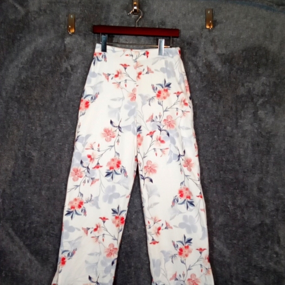 Lulu's Budding Bliss Ivory Floral Print Wide Leg Womens Pants Size Small - Picture 4 of 11
